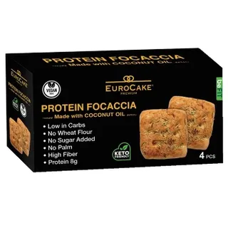 Eurocake Protein Focaccia Vegan Buns