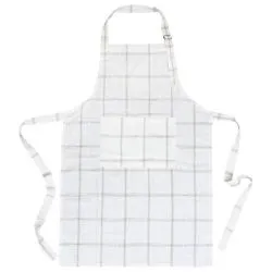 Kitchen Apron Beige & White