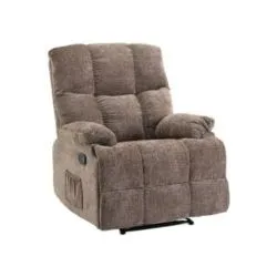 Rocking And Swivel Recliner Brown
