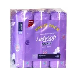 Ladysoft Premium Classic Maxi Sanitary Pads With Wings 3x10