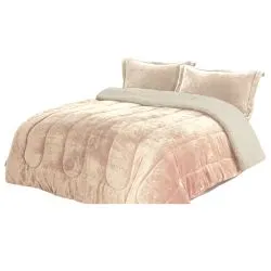 Selena Sherpa Comforter Set Beige
