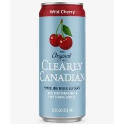 Clearly Canadian Sparkling Beverage Can Cherry