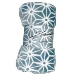 Selena Printed Flannel Blanket Dark Green