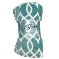 Selena Printed Flannel Blanket Green