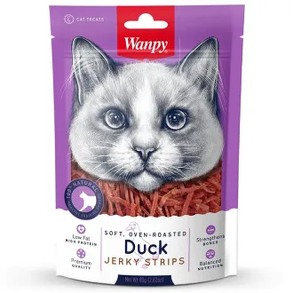 Wanpy Cat Oven-Roasted Duck Jerky Strips