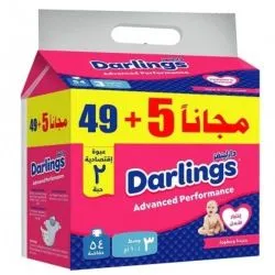دارلينجز حفاضات الأطفال مقاس 3 (4-9 كجم) 49+5
