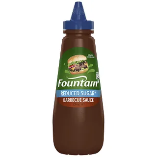 Fountain Barbecue BBQ Sauce Reduced Sugar Squeeze Bottle