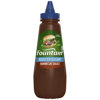 Fountain Barbecue BBQ Sauce Reduced Sugar Squeeze Bottle
