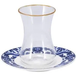 Bella Andalus Glass Teacup With Saucer