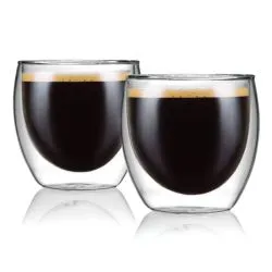 Bestmark Borosilicate Double Wall Glass Cup Set 400 ml
