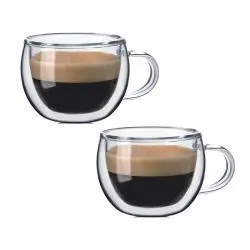 Bestmark Borosilicate Double Wall Glass Cup Set 80 ml