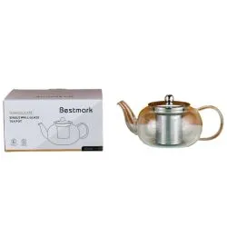 Bestmark Borosilicate Single Wall Glass Teapot