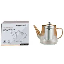 Bestmark Borosilicate Single Wall Glass Teapot