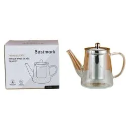Bestmark Borosilicate Single Wall Glass Teapot