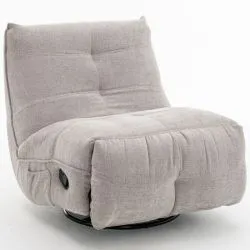 Rocking & Swivel Recliner Linen - Light Grey