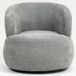 Swivel Leisure Chair Chennile - Light Grey