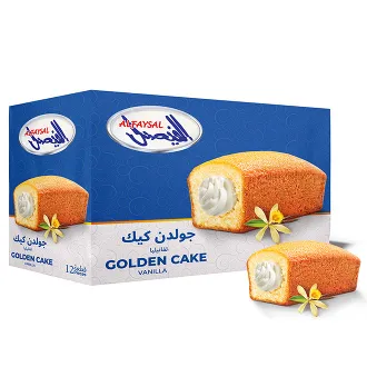 الفيصل كعكة ذهبية محشوة بالفانيليا