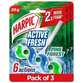 Harpic Active Fresh Toilet Rim Block, Pine Forest Scent