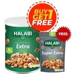 Halabi Extra Roasted Nuts Can + Super Extra Mix