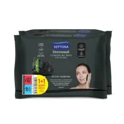 Septona Dermasoft Active Charcoal Make-Up Remover Wipes