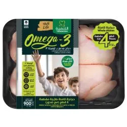 Tanmiah Life Omega-3 Fresh Whole Chicken Cut Into 4 Pieces
