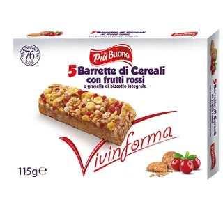 Piu Bono Barretta Granella Con Frutti Rossi