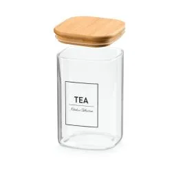 Vivalto Tea Jar With Bamboo Lid Square