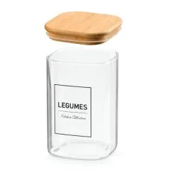 Vivalto Legumes Jar Bamboo With Lid Square