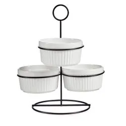 Vessia Bowls With Stand White