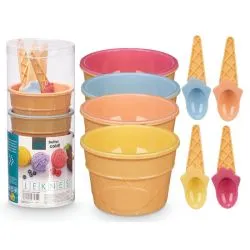 Leknes Ice Cream Cups Spoons