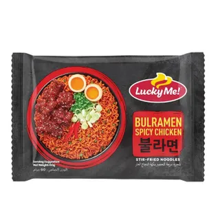 Lucky Me Bulramen Noodles Spicy Chicken Carbonara