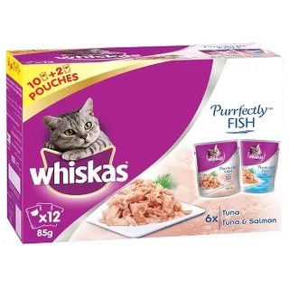 Whiskas Purrfectly Tuna and Salmon Selection Cat Wet Food