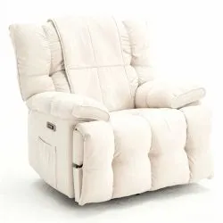 Rocking & Swivel Power Massage Recliner Beige