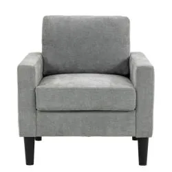 Single Seater Sofa Linen Grey