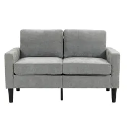 Two Seater Sofa Linen Grey