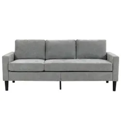 Three Seater Sofa Linen Grey