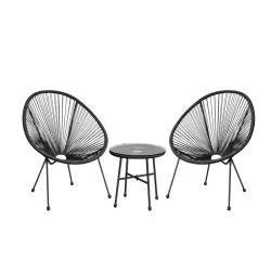 Steel & Rattan Egg Shape