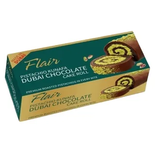 Flair Pistachio Kunafa Dubai Chocolate Cake Roll