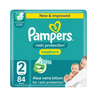 Pampers Rash Protction Taped Diapers Size 2 (3-8 kg)