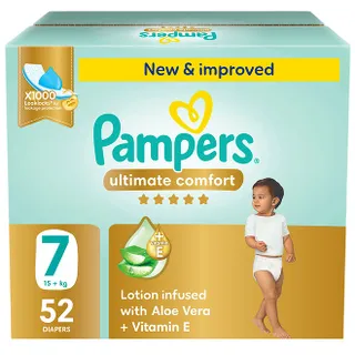 Pampers Ultimate Comfort Taped Diapers Size 7 (15+ kg)