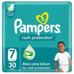 Pampers Rash Protection Baby Diapers Size 7 (15+ kg)