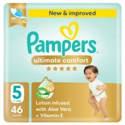 Pampers Ultimate Comfort Taped Baby Diapers Size 5 (11-16 kg)