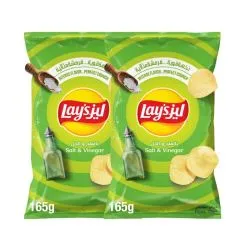 ليز شيبس ملح وخل عبوة مزدوجة