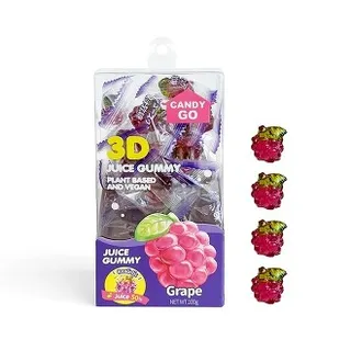 Candy Go Plant Based 3D Juice Gummy Grape 100g