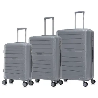 PP Travel Gear Trolley Case Set Of 3 - Grey