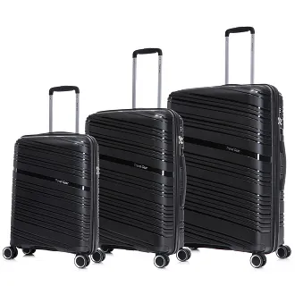 PP Travel Gear Trolley Case Set Of 3 - Black