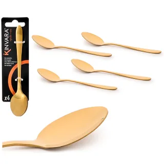 Kinvara Golden Teaspoon 4pcs Set