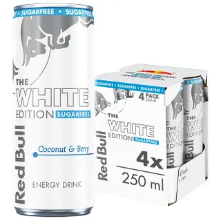 ريد بُل إصدار أبيض خالي من السكر جوز الهند والتوت 250ml (4 Pack)