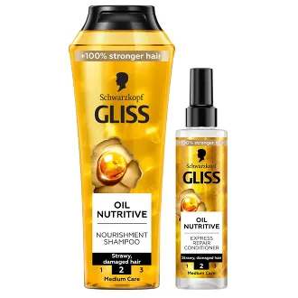 Schwarzkopf Gliss Oil Nutritive Nourishment Shampoo & Conditioner 400ml + 200ml