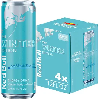 Red Bull Winter Edition Iced Vanilla Berry Energy Drink (4 Pack)